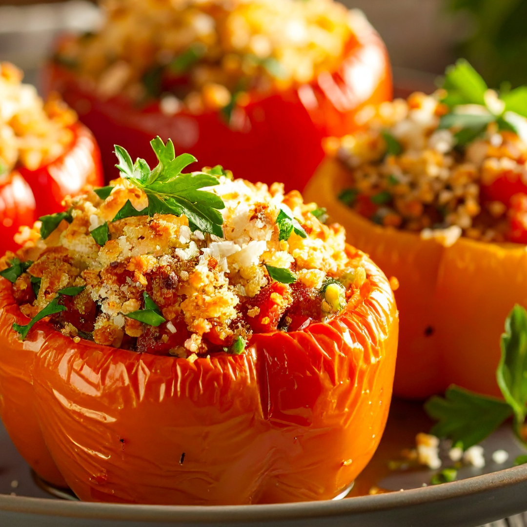 Stuffed Bell Peppers with Quinoa and Turkey